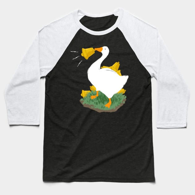 ask not for whom the goose honks Baseball T-Shirt by mcbenik